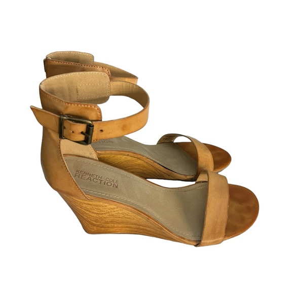 Kenneth Cole Reaction Ava sexy casual camel wedge summer vacation sandal size 9 - Picture 5 of 14